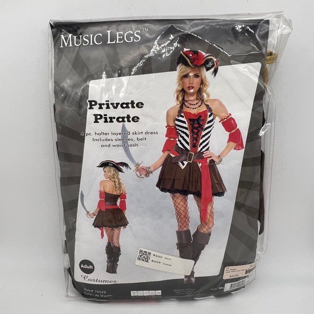 New Music Legs Private Pirate Costume - Size M/L
